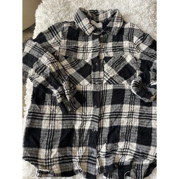 Bella Dahl Girl Sz. 12 Black & White Checkered Button Up. Soft, Exc. Quality - Picture 3 of 12